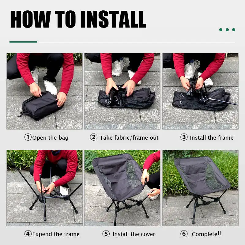 New Chair Frame Ultralight Backpacking Compact & Lightweight Foldable ...
