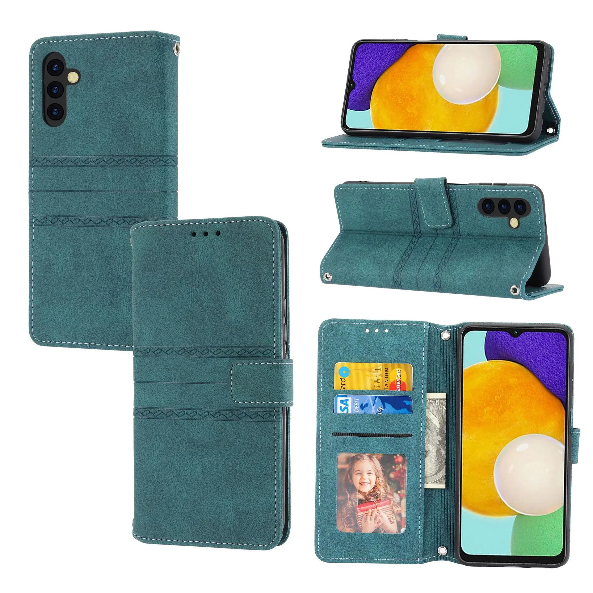 Minimalist Business Phone Case with Card Slot - Full Coverage Shockproof Cover For Phones For Samsung Galaxy S24 S21 Plus Ultra