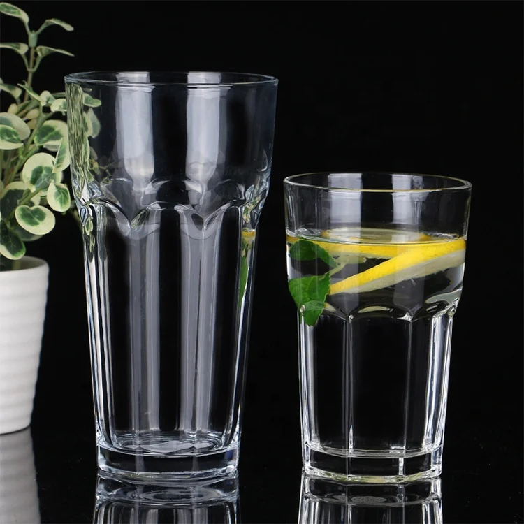 Standard Size of Hexagon Drinking Glass Cup - Octagonal Beer Glass