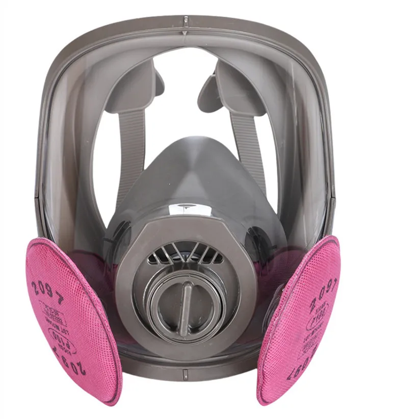 Silicon Fall Reusable Respirator with Flat Pattern Face Shield Dustproof  Antigas 6800 Fall Face Mask Paint Cartridge Compatible