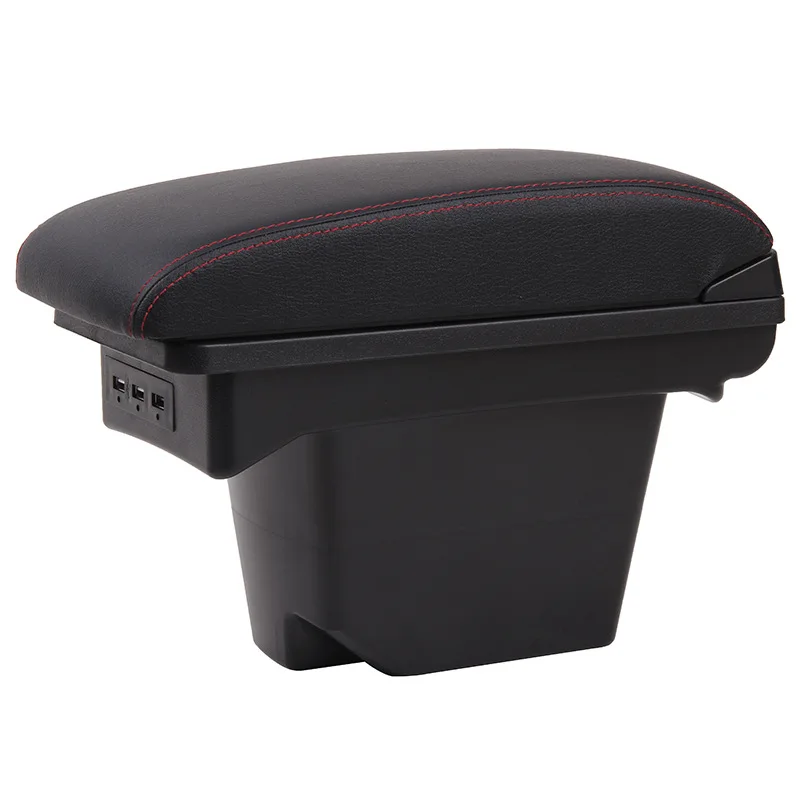 tiypeor new consul box armrest console with usb port functional cup holder  front storage for vehicle use-4