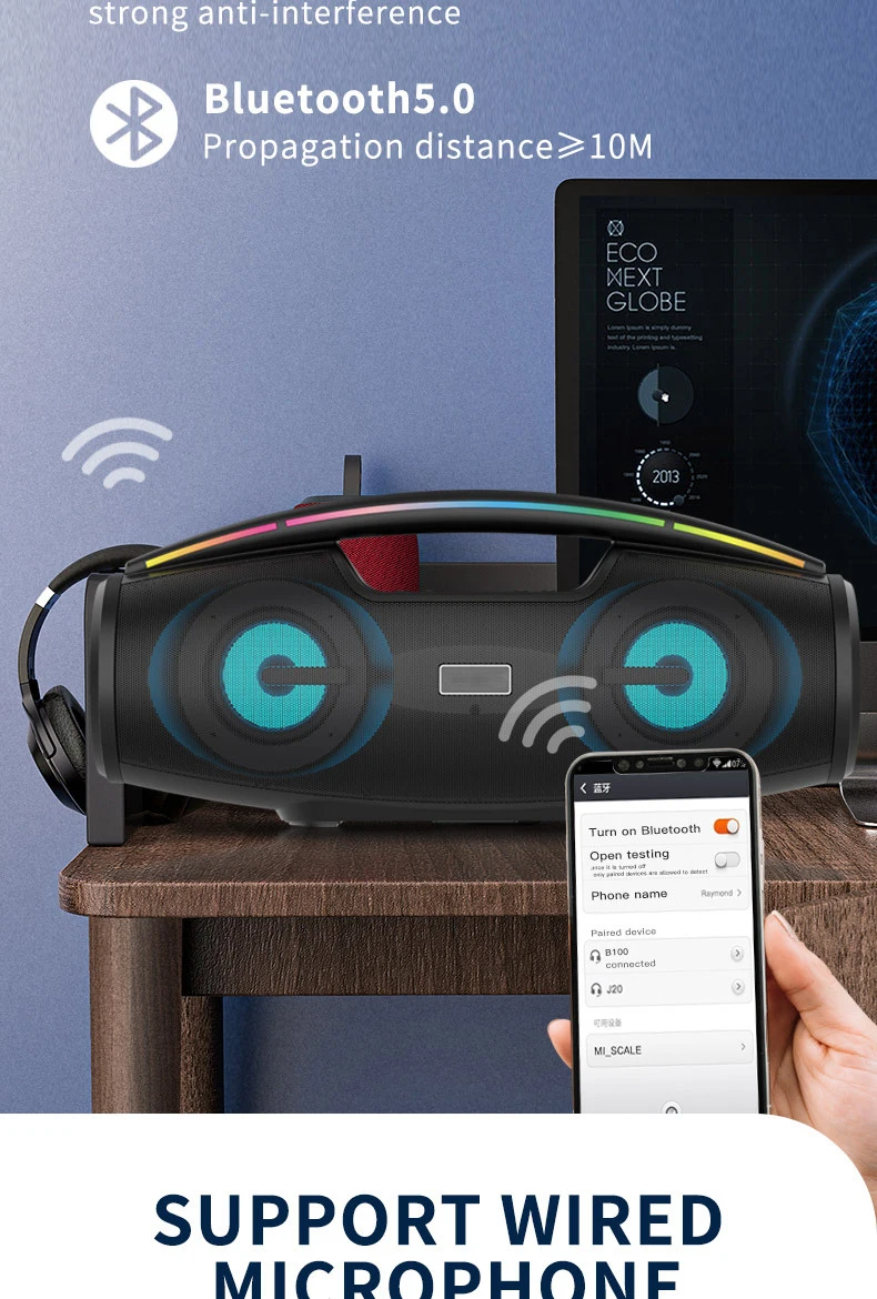 Горячая Распродажа boombox 3 беспроводные bluetooth-динамики BT5.0 наружный сабвуфер Partybox высокой мощности внешний Бумбокс 2