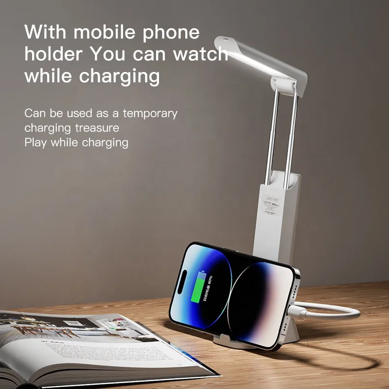 Yipin Foldable Flashlight Cordless Led Table Lamp With Power Bank,war Readiness Material Portable USB Rechargeable Desk Light