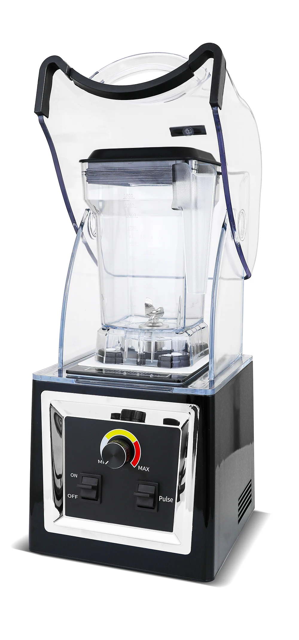 Silent Cover Industrial Blender for Smoothies Coffee 220V  Speed Motor ABS Housing Push Button Controls for Household Use