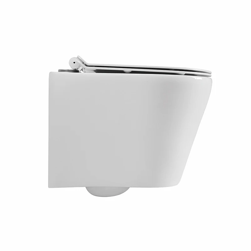 Wall-hung rimless p-trap drain one piece toilet bowl modern ceramic sanitary ware wc wall mounted hanging wall hung toilet supplier