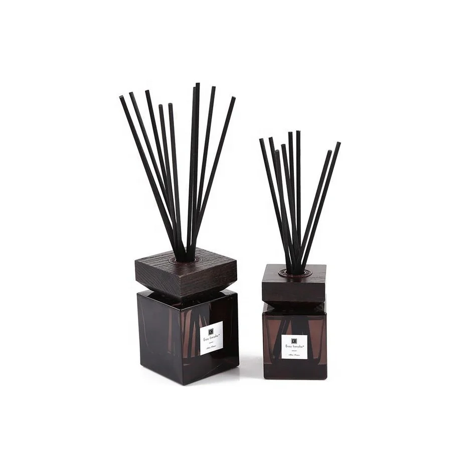 product home scent diffuser 100ml square reed diffuser bottle luxury room fragrance package reed diffuser-9
