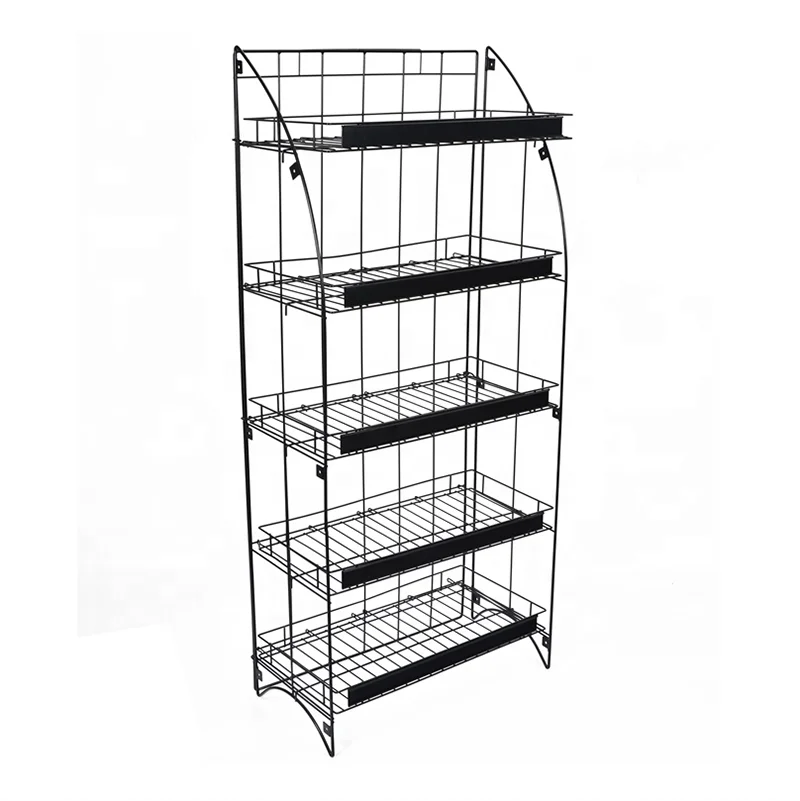 Potato Chips Pretzels Nuts Bread Bakery Floor Multi-Purpose Retailers Consumer Goods Display Rack Metal Shop Shelves