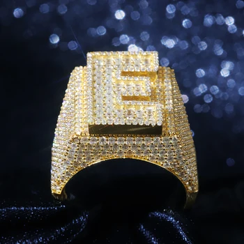 hip hop diamond Rings pass diamond tester VVS D GRA Moissanite rings Fine Jewelry Rings for Men Women