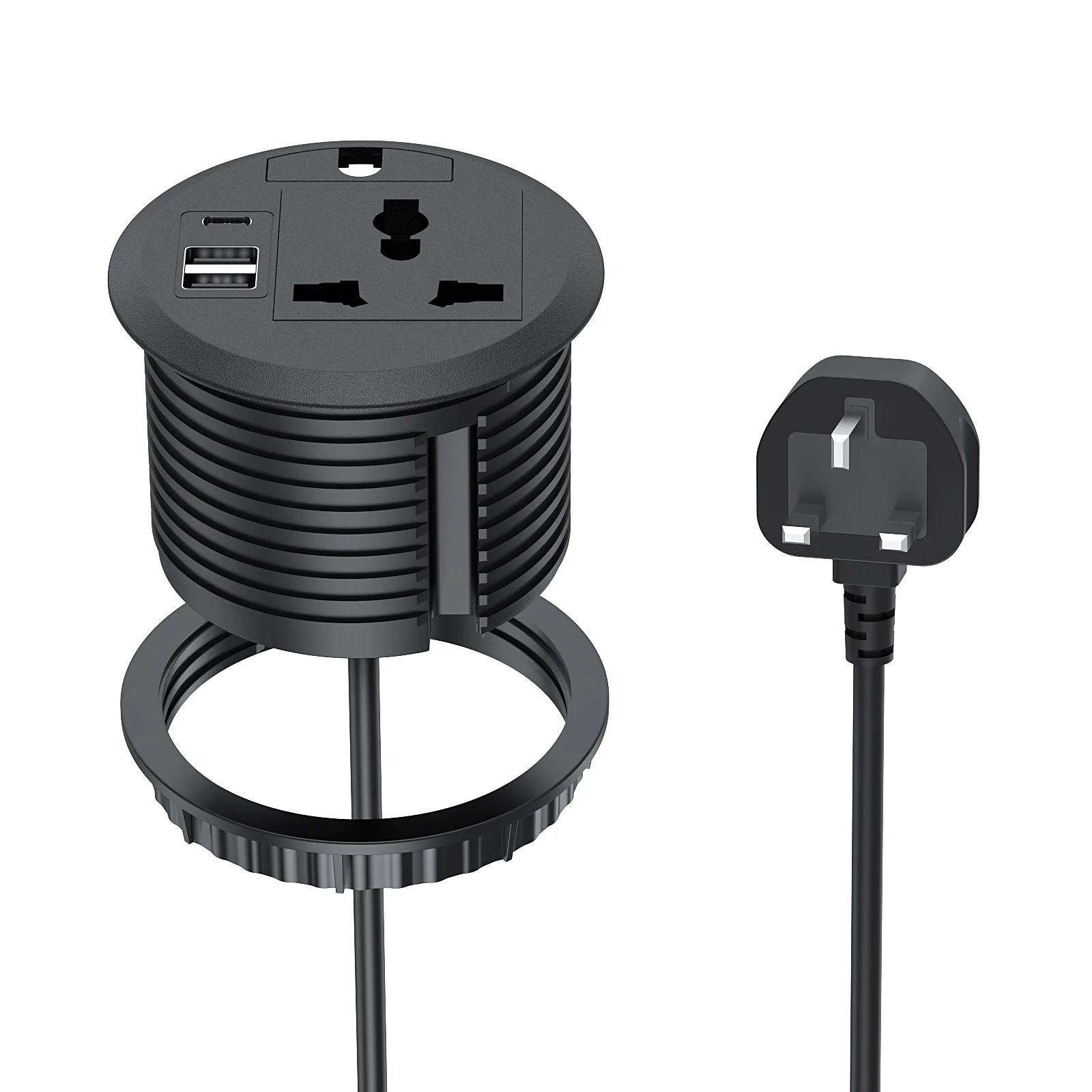 Power Socket Round Usb Alibaba.com: Universal Office Round Power Recessed 20W USB Desk Grommet ...