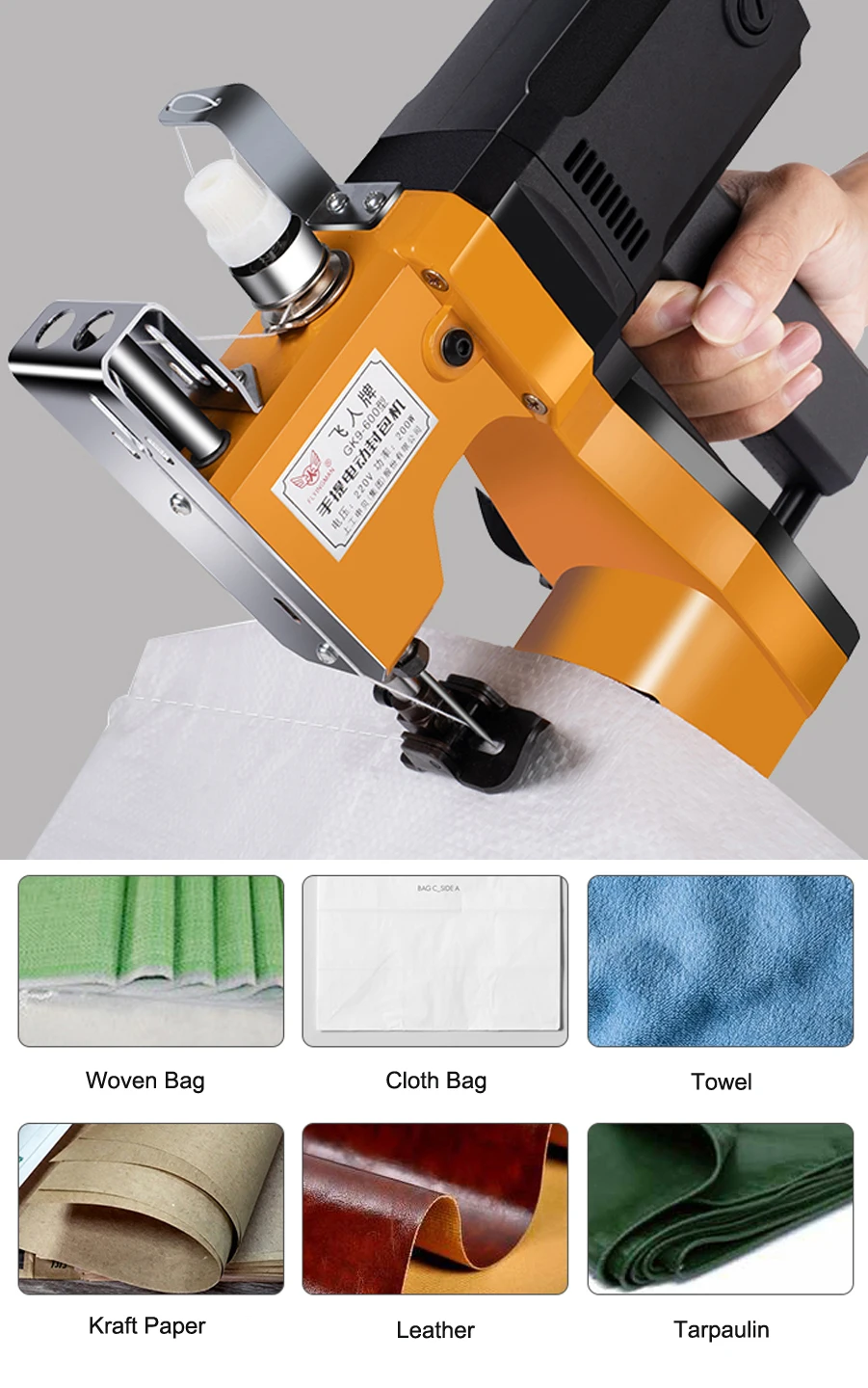 Small Industrial Electric Mini Sealing Machine for Rice Bag Stitching