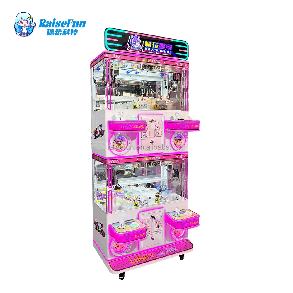 Hot Sale Mini Claw Machine Coin Operated Arcade Game 4 Player Customized Design Indoor Mall Entertainment Plush Doll Catcher