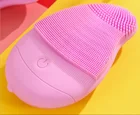 BK2B Private Label Scrub Sonic Washing Clean Face Brush Cleaner Set Silicone Electric Facial Cleansing Brush