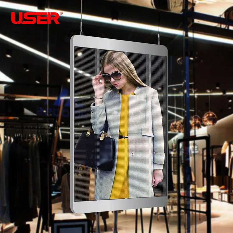 Indoor Soft Transparent Adhesive Super Slim LED Screen Display P10 Flexible Led Transparent Film Screen