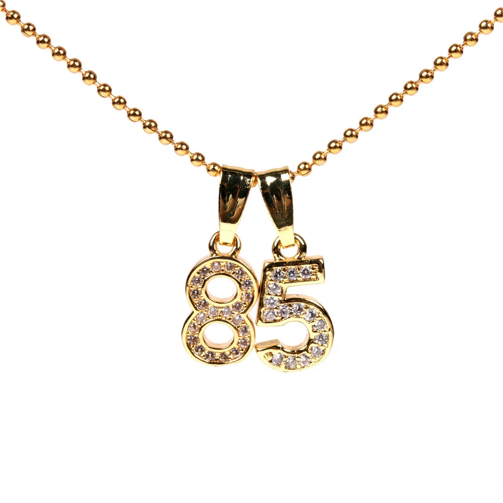 New Hip Hop Number 85 Pendant Necklace 