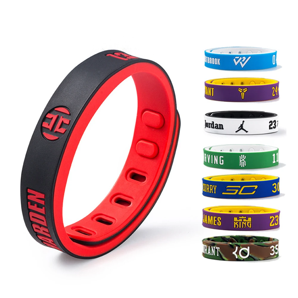 New Style Ball Star Durant Sign One's Name No.7 Collection Edition Basketball Sports Bracelet Silicone Wristband Wholesale