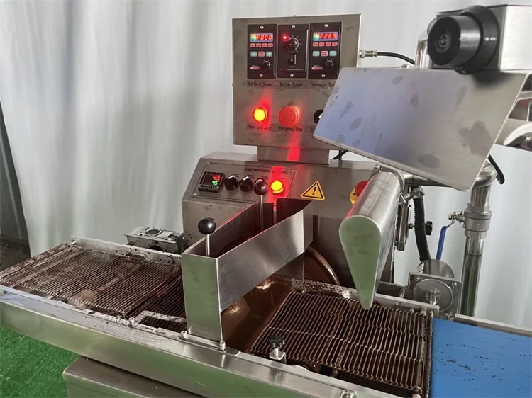2023 Table Top Mini Chocolate Enrobing Coating Machine Small Chocolate