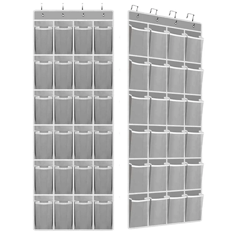 High Quality Fine Mesh Door Shoe Organizer Hanging Closet Holder Hanger Storage Bag With 24 Large Mesh Pockets Storage for Home
