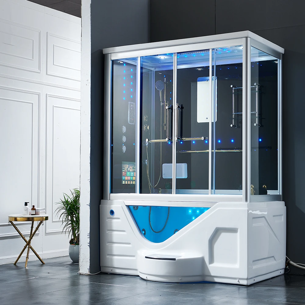 High Quality Modern Design Combination Big whirlpool Luxury Steam Shower Cabinet Steam Shower Room Cabin With Tub