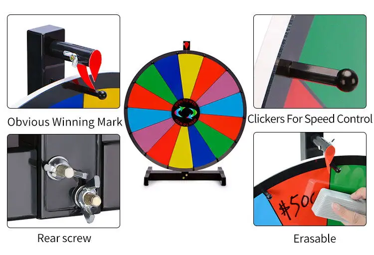 Wheel Raffle Game Color Spinning Prize Wheel Game Kit - 18