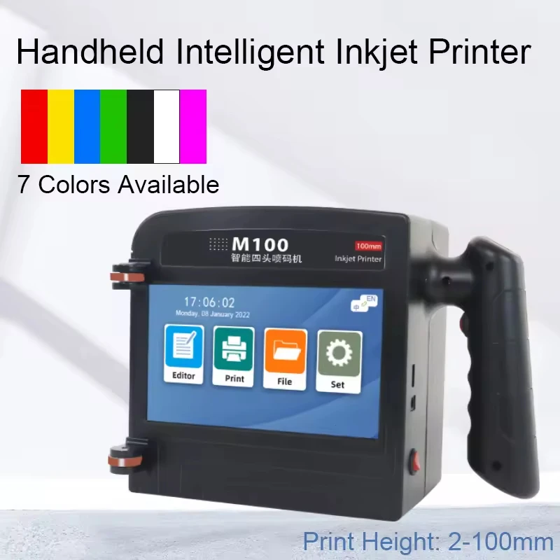 M100 Expiration Date Stamp Hand Held Inkjet Batch Code Printing Coding Machine for Medicine Printer