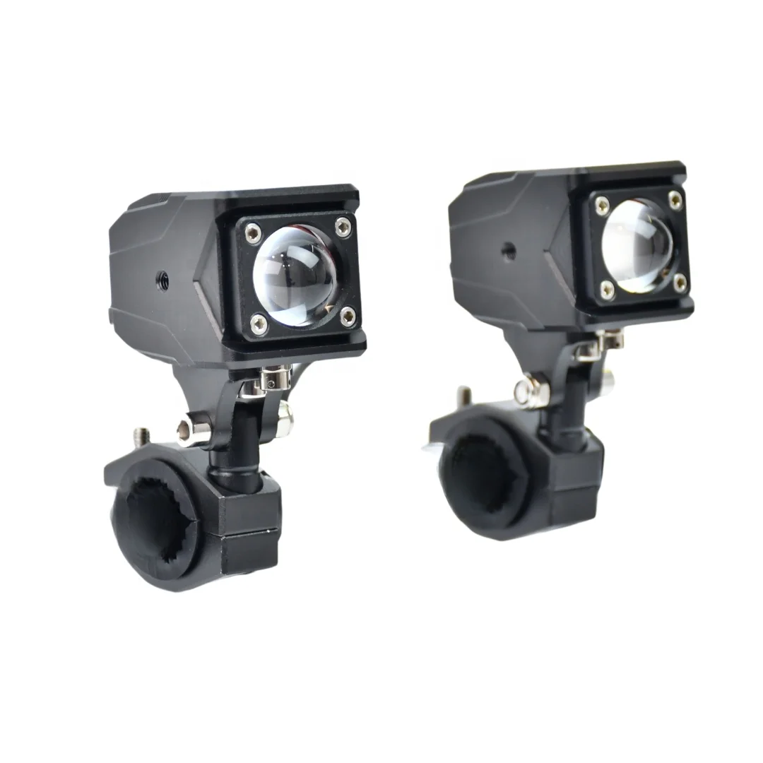 TIYPEOR 40W Motorcycle Fog Light CNC Aluminum Dual Color Hi/Low Beam Auxiliary Light Waterproof Spotlight for Motorcycle  E-bike