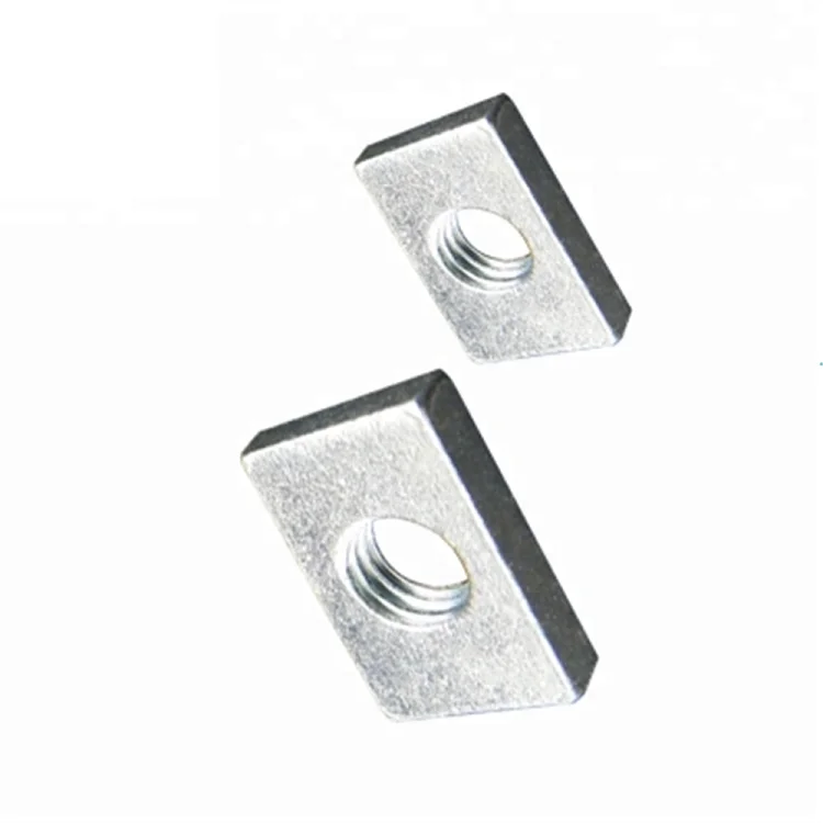 Locking galvanized stainless steel rectangular nuts for heavy industry