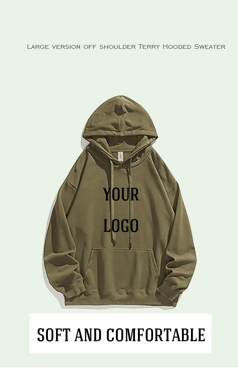 Ykh 330g Baggy Essentials Hoodies Quality Unisex Hoodies Lazy And Comfortable Pattern Hoodies