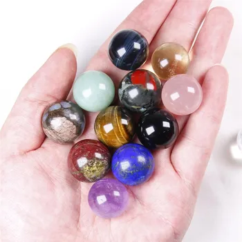 Wholesale 2cm mixed Mini Healing Magic Crystal Stone Sphere Ball for decoration