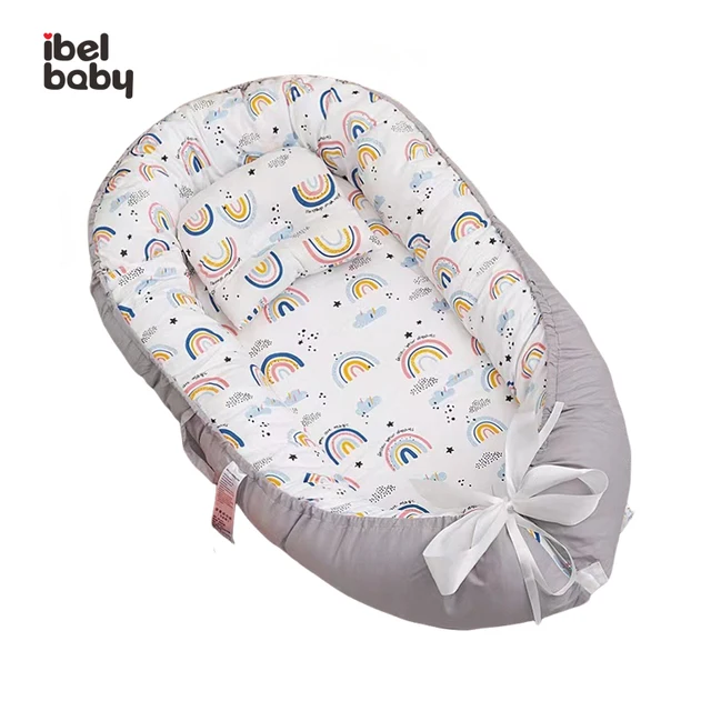 Hot Sale Soft Baby Bedding Set Good Quality New Born Cot Crib Newborn Bed Cover Infant Lounger Cotton Baby Nest Bed With Pillow