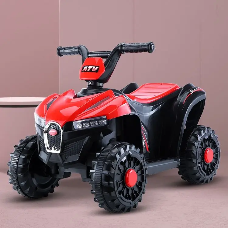 Remote Controlled 4-Wheel Electric ATV Quad Bike for Kids Power Battery Plastic Material Small Wheel Ride-on Car Toy