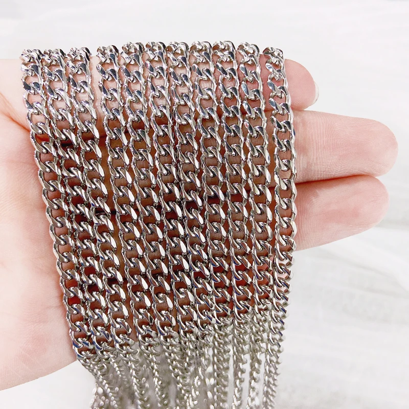 5mm Miami Cuban Chain Silver Durable Stylish Jewelry