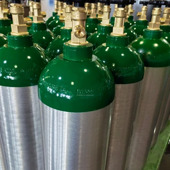 NETC Good Price 8L 10L 40L Portable Oxygen Tank Medical Gas Aluminium High Pressure O2 Cylinder
