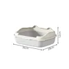 Semi-enclosed splash-proof litter box [small gray]