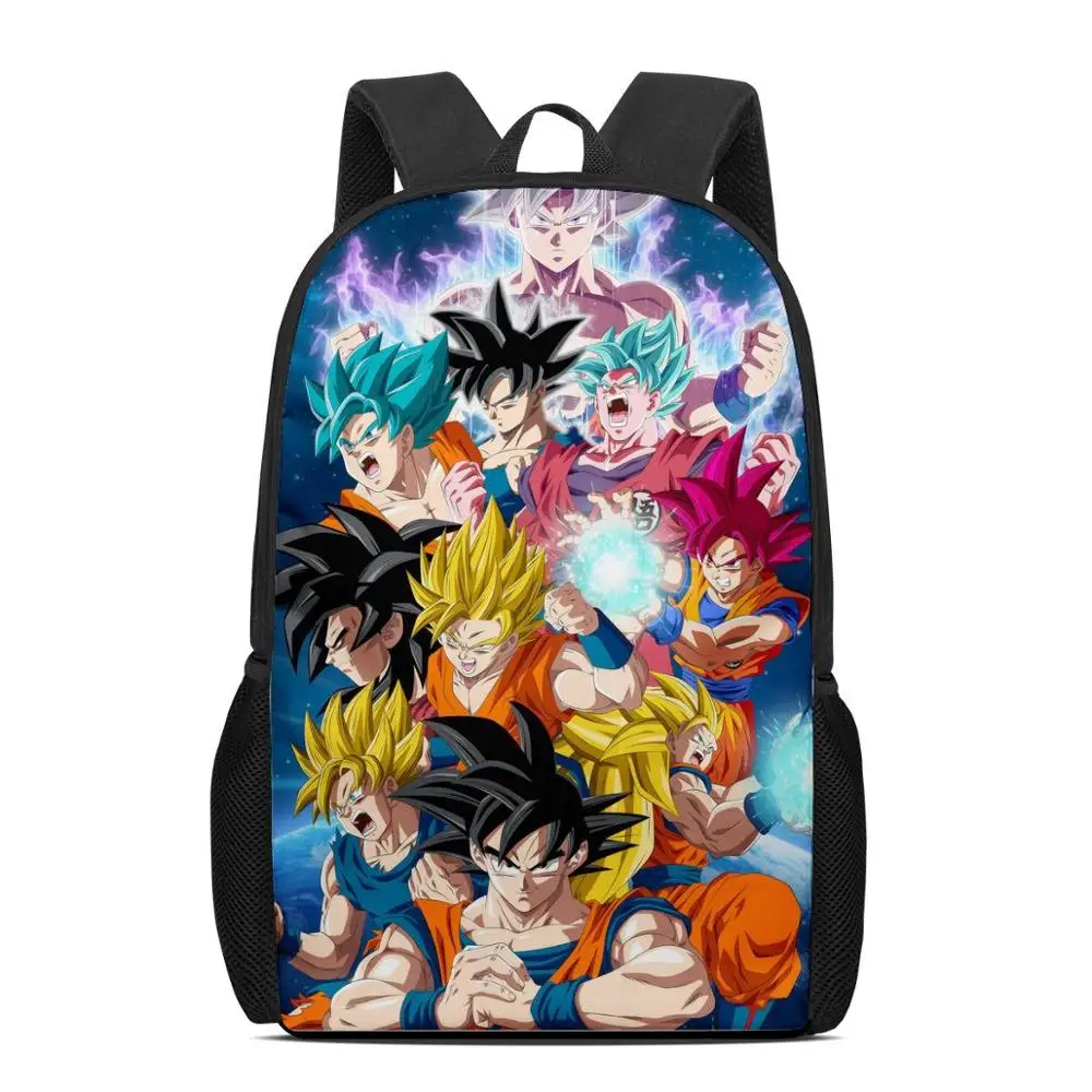 24) Son Goku Backpack Teenagers Laptop Rucksack Kids Boys Girls