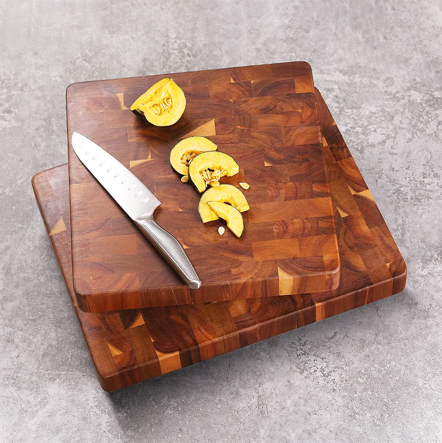 Chopping Block Customized Customized Chopping Block End Grain Teak Cutting Board Set Kitchen ...