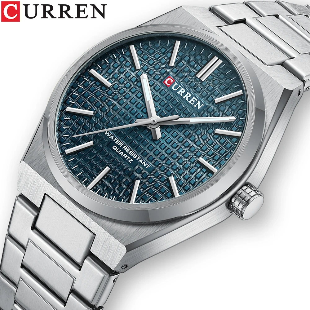 Orologio da uomo Curren 8398, cronografo waterproof con quadrante luminoso