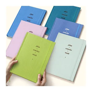 Wholesale Customised Logo Meeting Notebook Waterproof Fabric Planner Eco-friendly Diary Multicolor Hardcover Journal