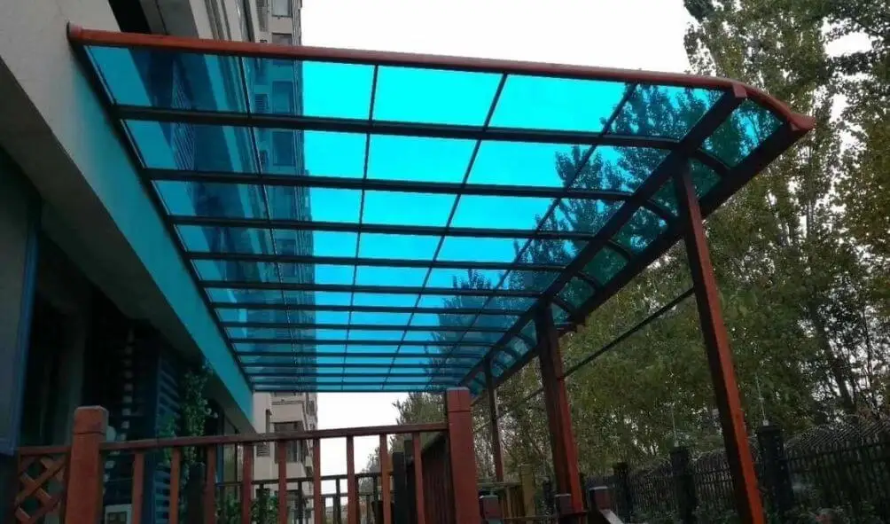 Modern Design UV Protected Clear Solid Polycarbonate Roof Panel & Corridor Awning Sun Sheets UV Corridor Awning