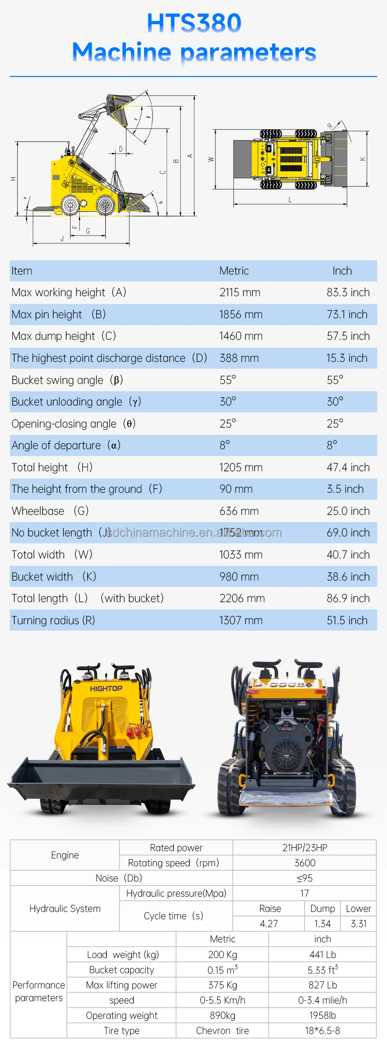 Multi Function Diesel Mini Skid Steer Loader Bfs480 1ton 500kg Small ...