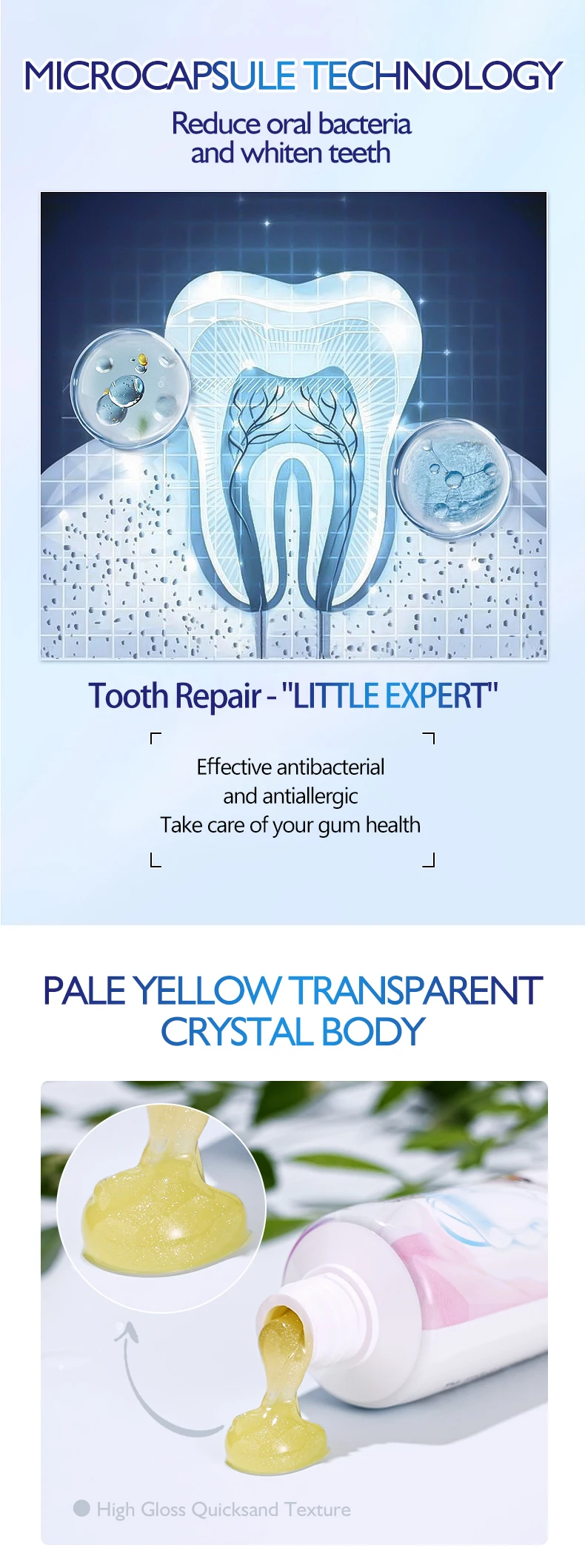 100g Natural Nicotinamide Deep Brightening Fresh Breath Cleaning Toothpaste for Removes Stains Teeth