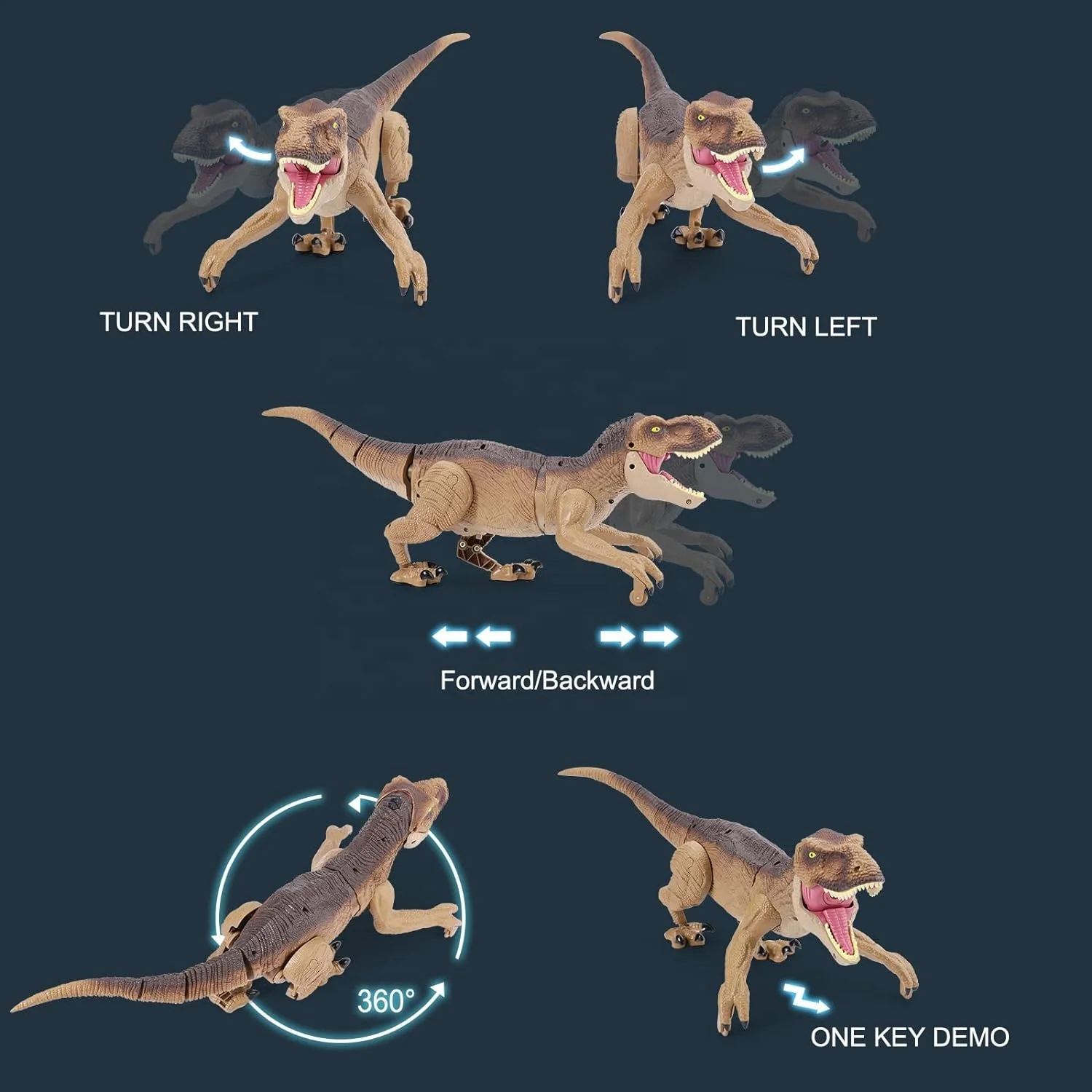 RC Dinosaur Robot Remote Control Walking Toys for Fun