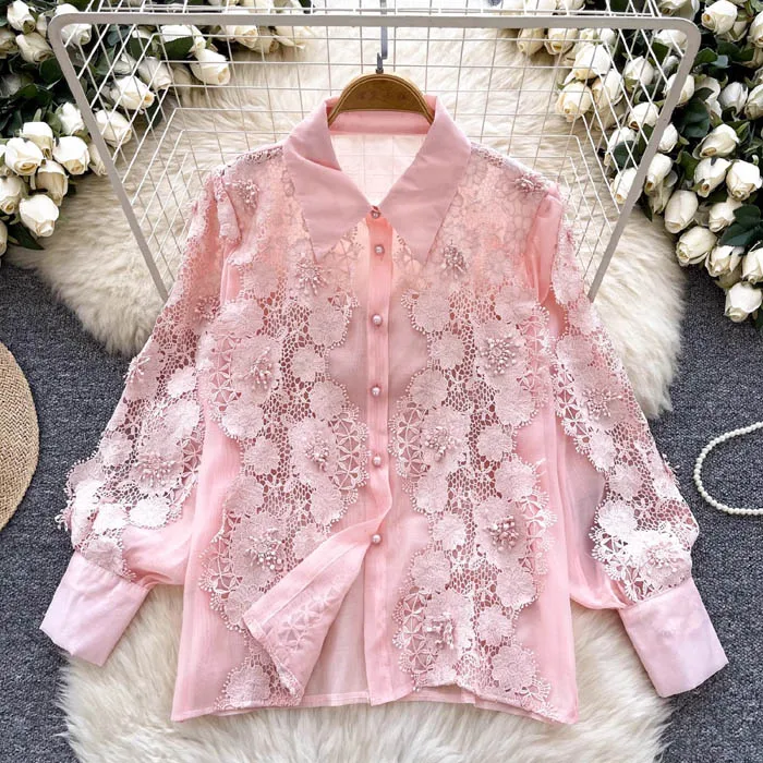 Shop Our LY8619 Boutique 2024 Korean New Candy Color Blouse