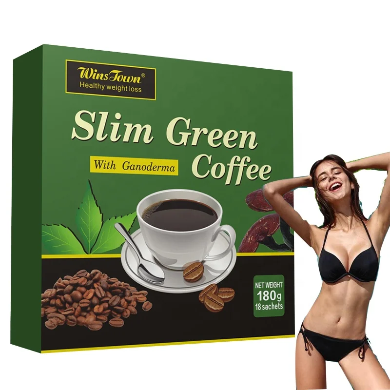 WinsTown natural healthy weight loss slim green coffee with ganoderma slimming Instant coffee