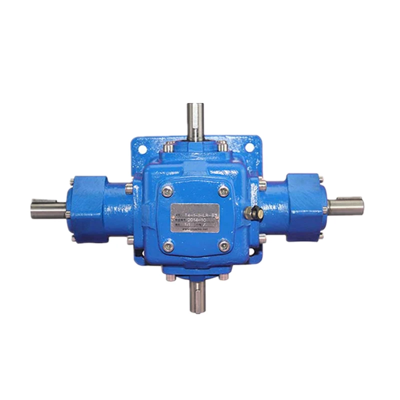 T Series 4 Way Bevel Small Miter Speed Reducer 90 Degree Transmission Gearbox
