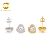 Moissanite bianco-oro