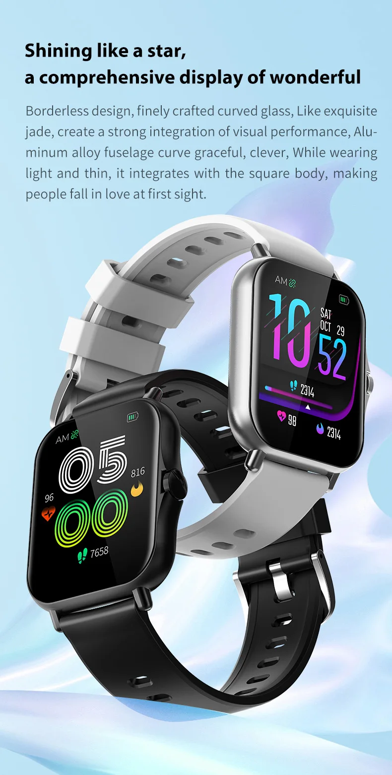 New Product 1.69 Inch Square Screen S38 Smart Watch Multiple Watch Dials Heart Rate Pedometer Gloryfit Men Women Smartwatch (3).jpg