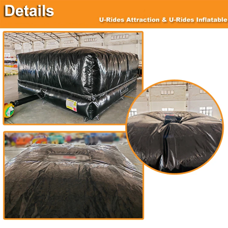 Freestyle Ski Stunt Big Deep Blue Customized Inflatable Jumping Landing airbag Inflatable air Bag for Stunt