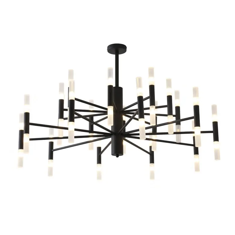 JYLIGHTING Post Modern Design Gold Acrylic Tube Pendant Light Led Project Light