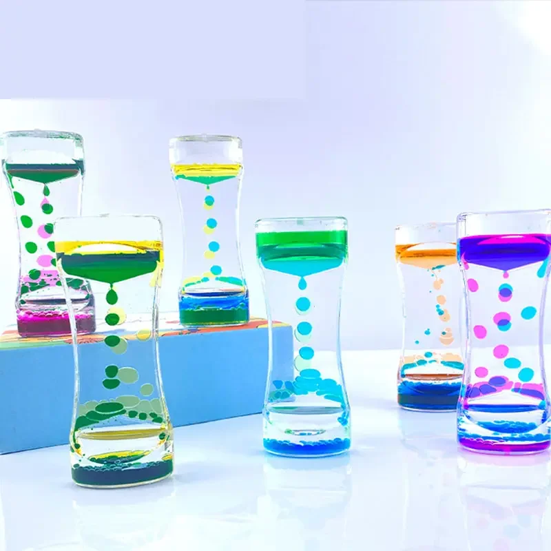 New Liquid Timer Sensory Toy for Relaxation Liquid Motion Bubbler