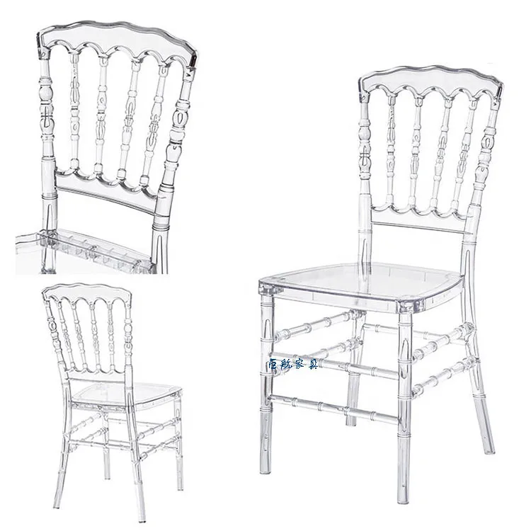 High Quality Pc Stackable Party Banquet Hall Plastic clear Wedding Chair tiffany Phoenix Chairs for Event